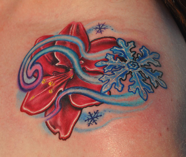 Brittan London Reese - Winter Flower Tattoo